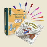 Hey Doodle Old MacDonald Had a Farm Tales - Reusable Coloring Book