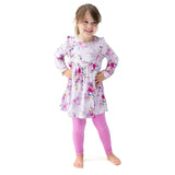 Angel Dear Dahlia Floral Dress + Lesgings