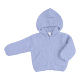 Angel Dear Chenille Hooded Jacket - Dusty Blue