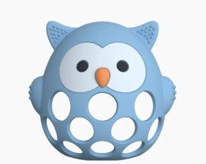Three Hearts Silicone 3D Owl Teether