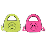 Mavi Bandz Mini Neon Smiley Face Tote Purse Bag