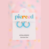 Colored Huggies Earrings