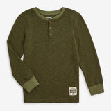 Appaman Craftsman Thermal Henley - Dark Olive