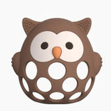 Three Hearts Silicone 3D Owl Teether