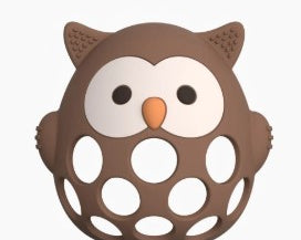 Three Hearts Silicone 3D Owl Teether