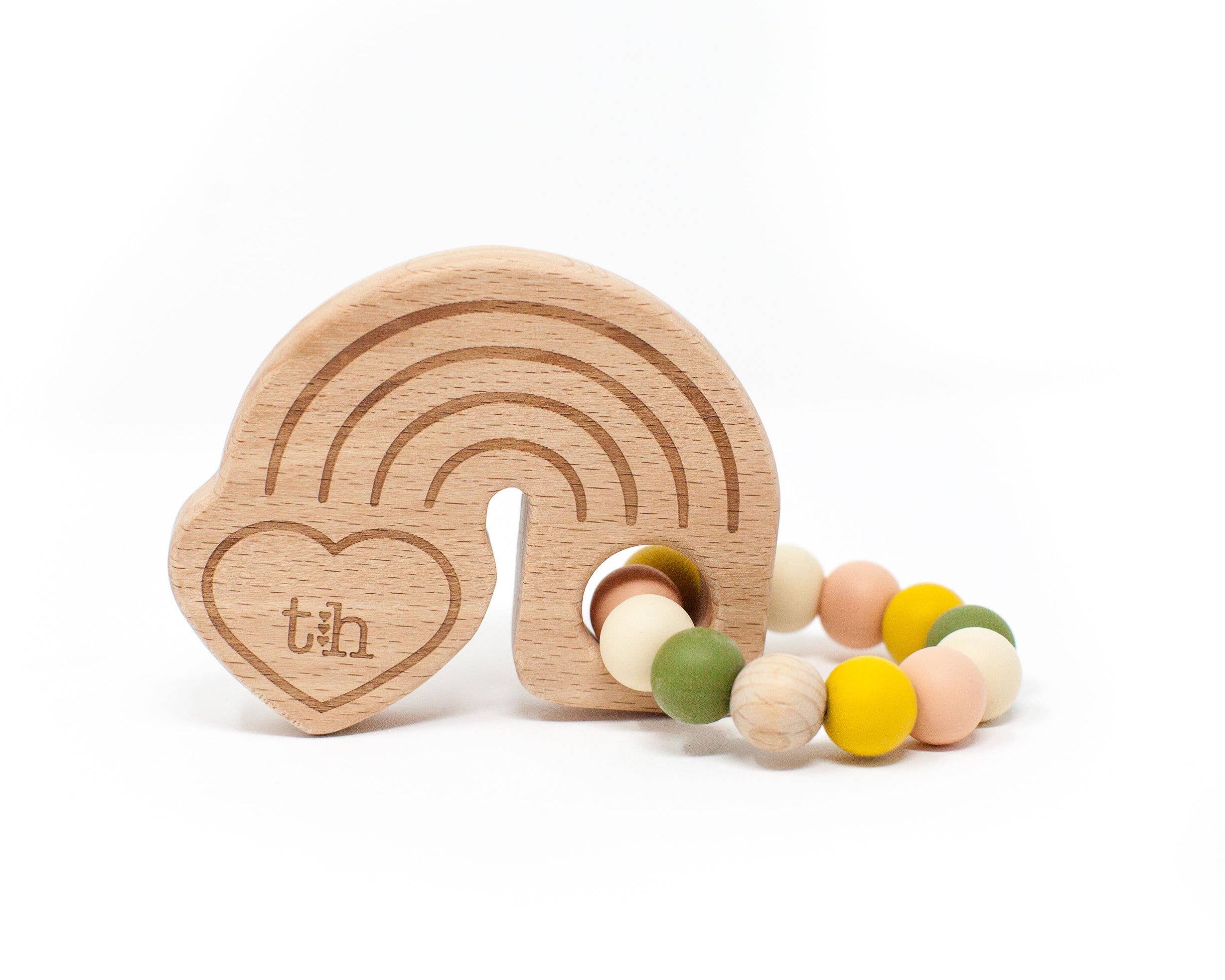 Rainbow Teether Beech Wood