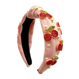 Cherries Cherry Pink Rhinestone Women's Girls Headband
