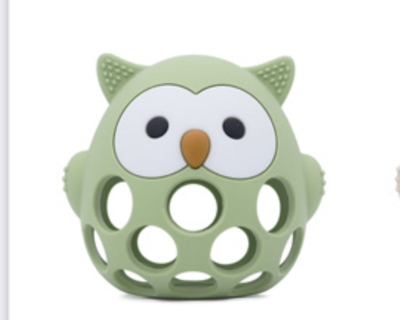Three Hearts Silicone 3D Owl Teether
