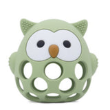 Three Hearts Silicone 3D Owl Teether