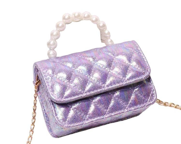 Mavi Bandz Mini Spring Pastel Clutch Purse with Crossbody Gold Chain