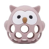 Three Hearts Silicone 3D Owl Teether