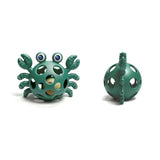 Three Hearts Silicone 3D Funny Crab Teether