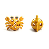 Three Hearts Silicone 3D Funny Crab Teether