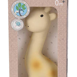 Tikiri Giraffe - Organic Natural Rubber Rattle, Teether & Bath Toy