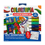 OOLY Colortopia Color By Number Paint Marker Kit - Epic Adventure