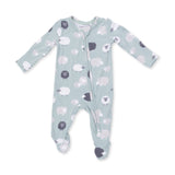 Angel Dear Black + White Sheep -2 Way Zipper Footie