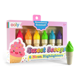 OOLY Sweet Scoops Scented Neon Highlighters - Set of 6