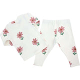 Oh Baby! Picking Daisies Print 2pc Set (Cream)