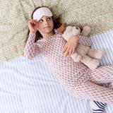 Pink Chicken Kid's Bamboo PJ Set - Pink Carnations