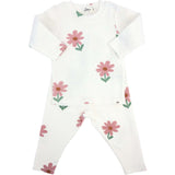 Oh Baby! Picking Daisies Print 2pc Set (Cream)