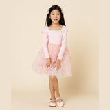 Petite Hailey Flower Lace Tutu Dress (Pink)
