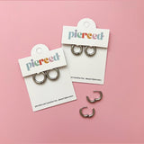 Pierced Silver Huggies - 8mm