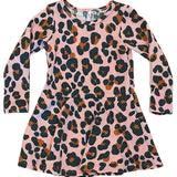 Sofi L/S Leopard Dress - Pink