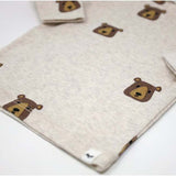 Oh Baby! Brown Bear Faces Print 2pc Set (Sand)