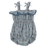 oh baby! Harriet Romper - Dahlia Floral Print - Denim