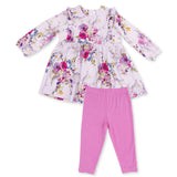 Angel Dear Dahlia Floral Dress + Lesgings