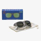 Babiators Polarized Navigator: Graphite Gray Green Mirrored lens Sunglasses - hip-kid