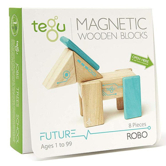 tegu Robo Magnetic Wooden Block set - hip-kid