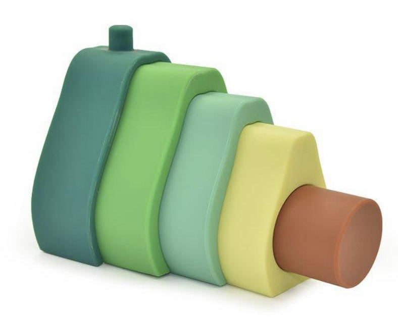 Three Hearts Silicone Avocado Toy Stacker - hip-kid