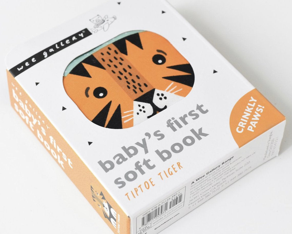 Wee Gallery TipToe Tiger Baby’s First Soft Book - hip-kid