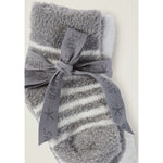 Barefoot Dreams Cozy Chic Lite Infant Sock Set 3 Pack (Pewter Pearl) - hip-kid