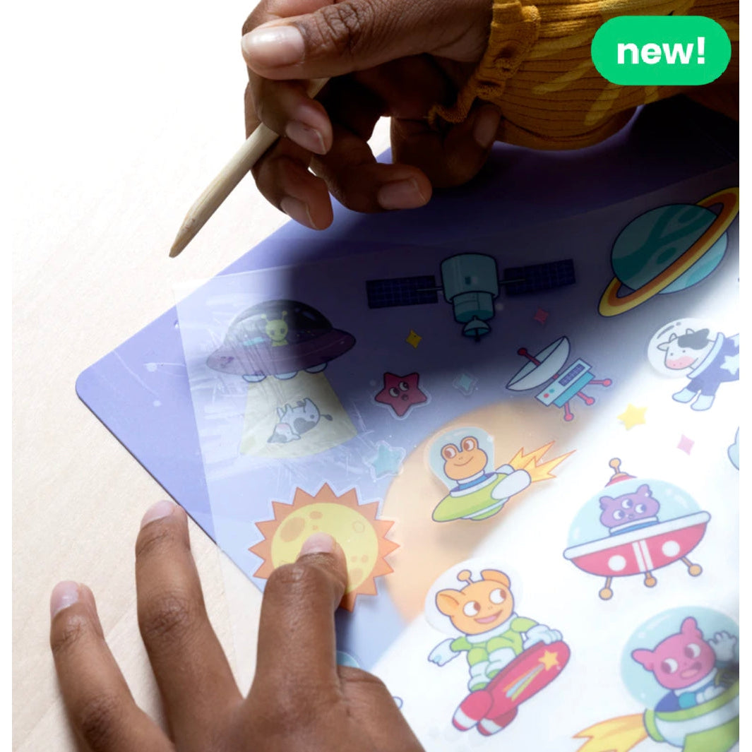 OOLY Set The Scene Transfer Sticker Magic - Galaxy Buddies - hip-kid