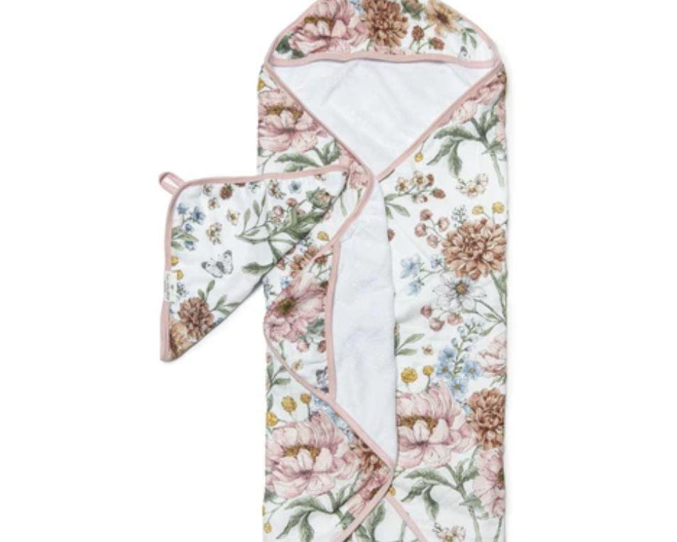 Lou Lou Lollipop Hooded Towel Set - Secret Garden - hip-kid