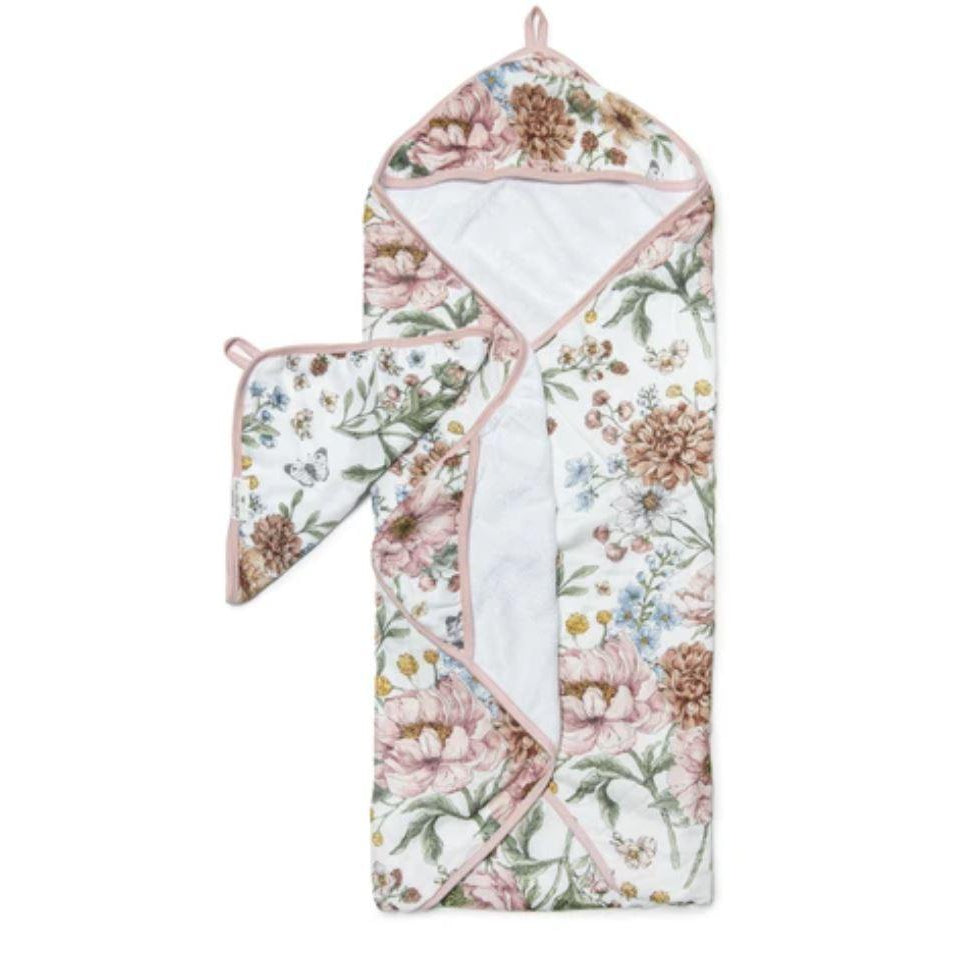 Lou Lou Lollipop Hooded Towel Set - Secret Garden - hip-kid