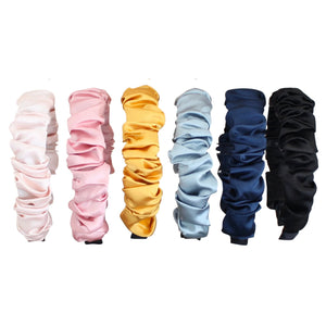 Bows Arts Satin Ruched Head Band - hip-kid