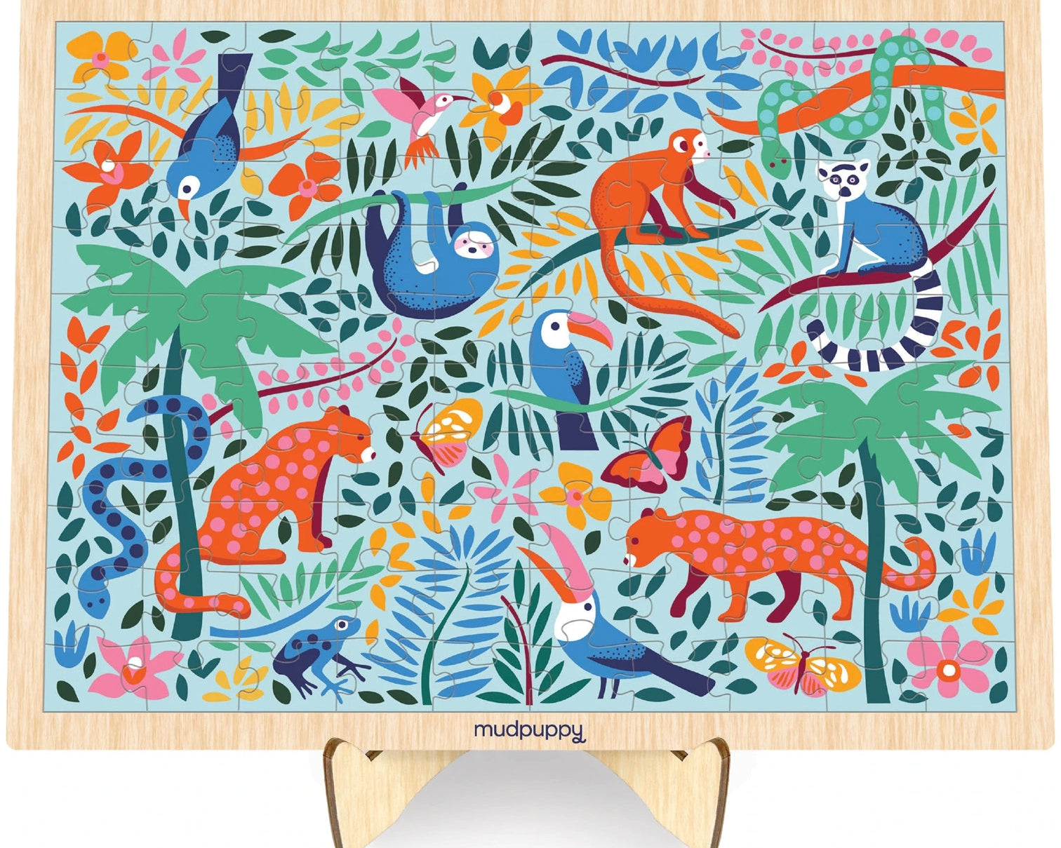 Mudpuppy 100 pc Wood Puzzle & Display - Rainforest - hip-kid