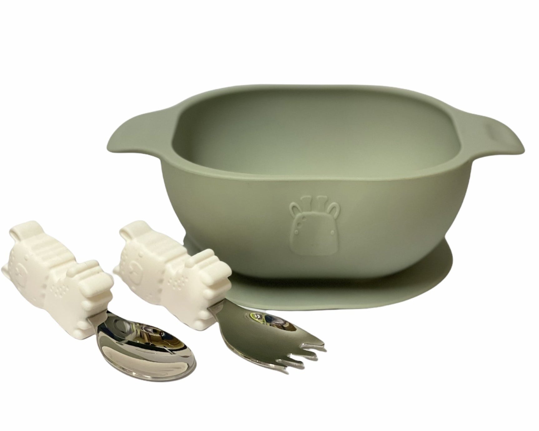 LouLou Lollipop Llama Born To Be Wild Spoon/Fork/Bowl Set - hip-kid