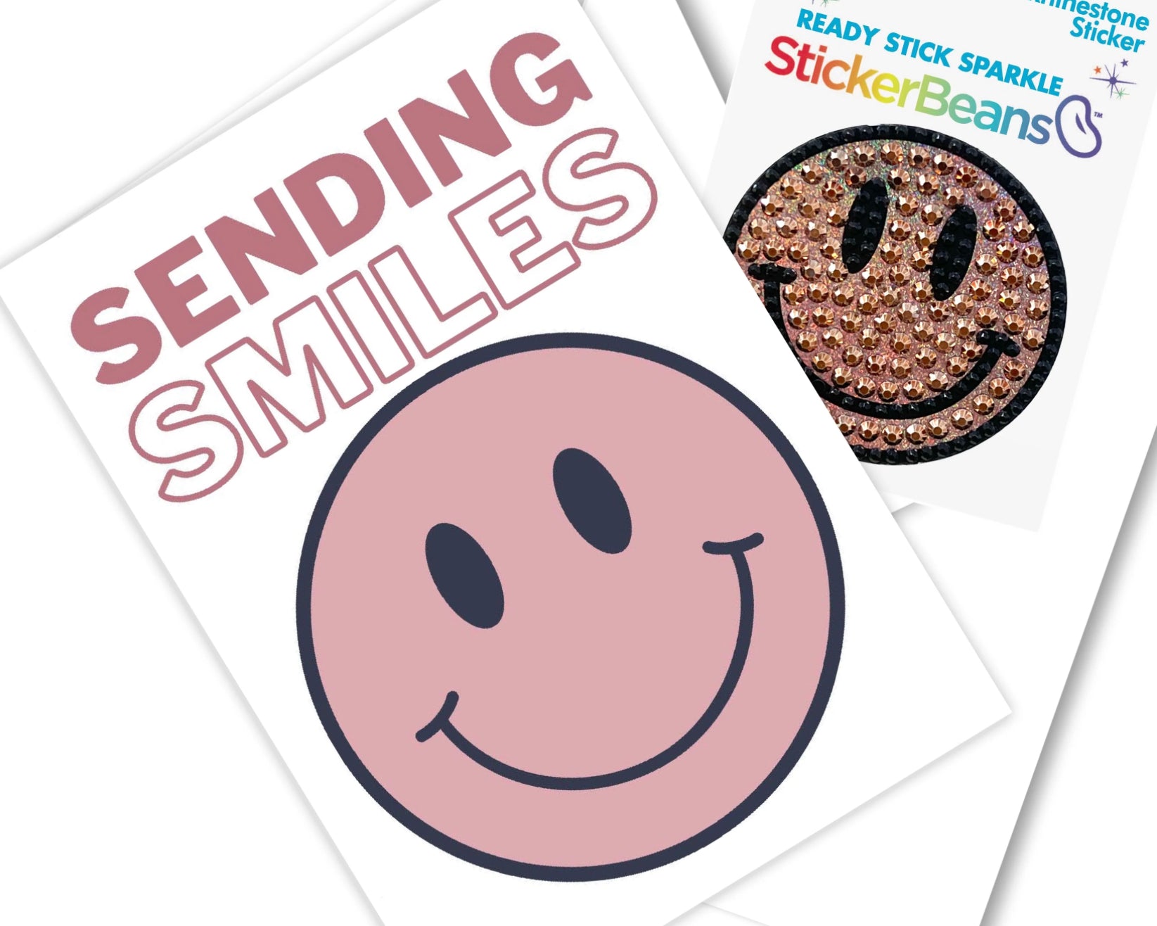 StickerBeans - Sending Smiles Greeting Card with Sticker - hip-kid