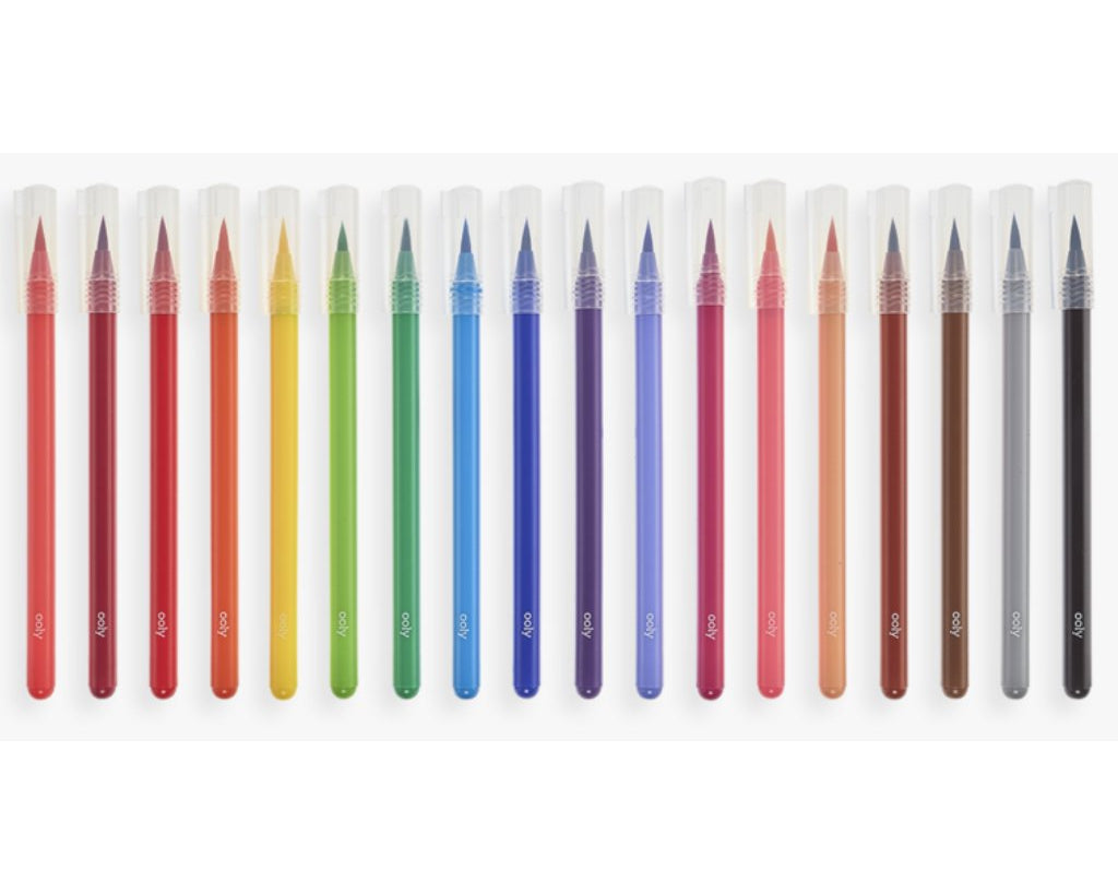 OOLY Chroma Blends Watercolor Brush Markers - set of 18 - hip-kid