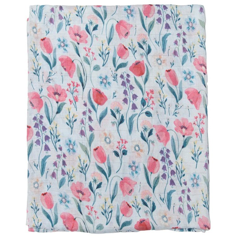 LouLou Lollipop Muslin Swaddle - Bluebell - hip-kid