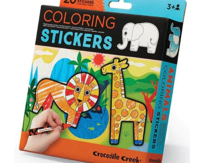Crocodile Creek Coloring Stickers - Animals - hip-kid
