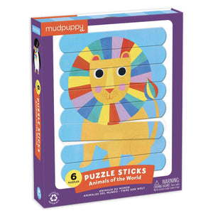Mudpuppy Dancing Animals of the World Puzzle Sticks - hip-kid