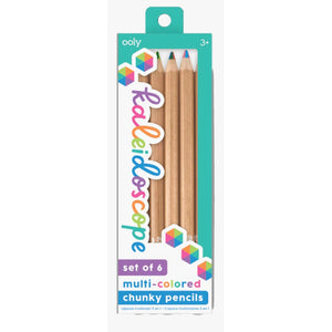 OOLY Kaleidoscope Multi Colored Chunky Pencils (Set of 6) - hip-kid
