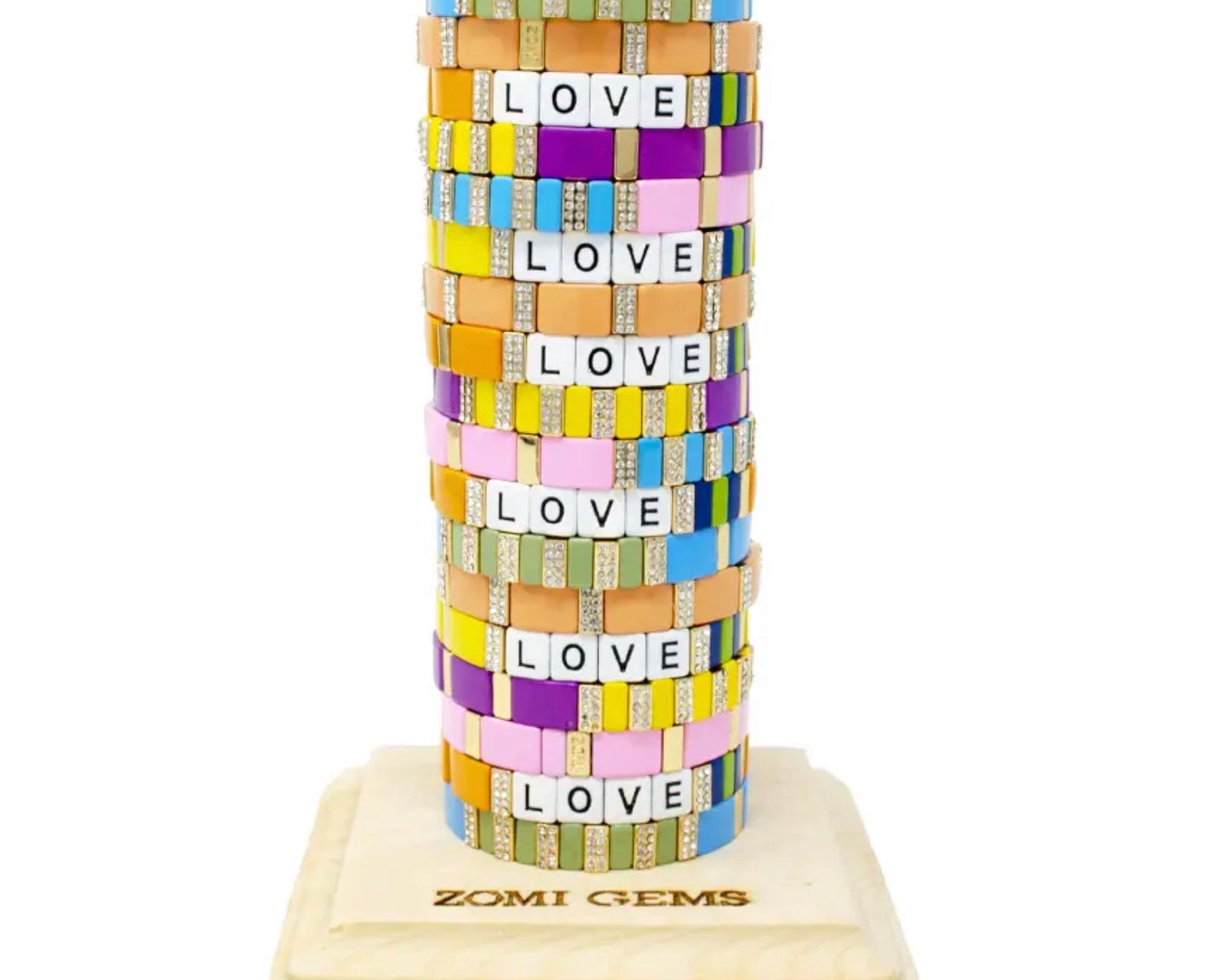 Zomi Gems Diamond Love Tile Bracelet - hip-kid