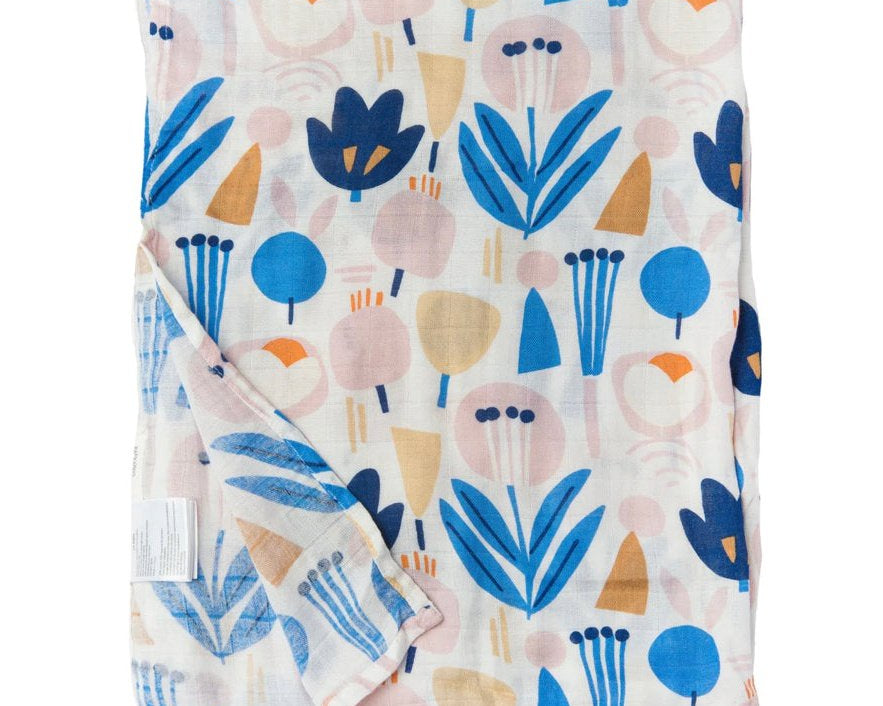 LouLou Lollipop Muslin Swaddle - Scandi Floral - hip-kid