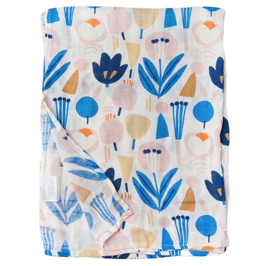 LouLou Lollipop Muslin Swaddle - Scandi Floral - hip-kid